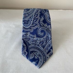 David Donahue Paisley silk tie EUC